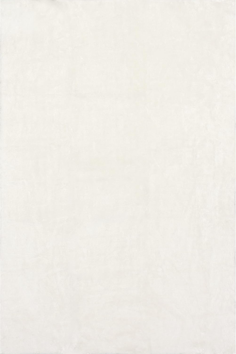 6' Square Cozy Plush Area Rug, Machine Washable, Non-Slip, Soft Fluffy Shag Carpet for Living Room Bedroom Kids Room Nursery Home Decor, Loni White - Image 5