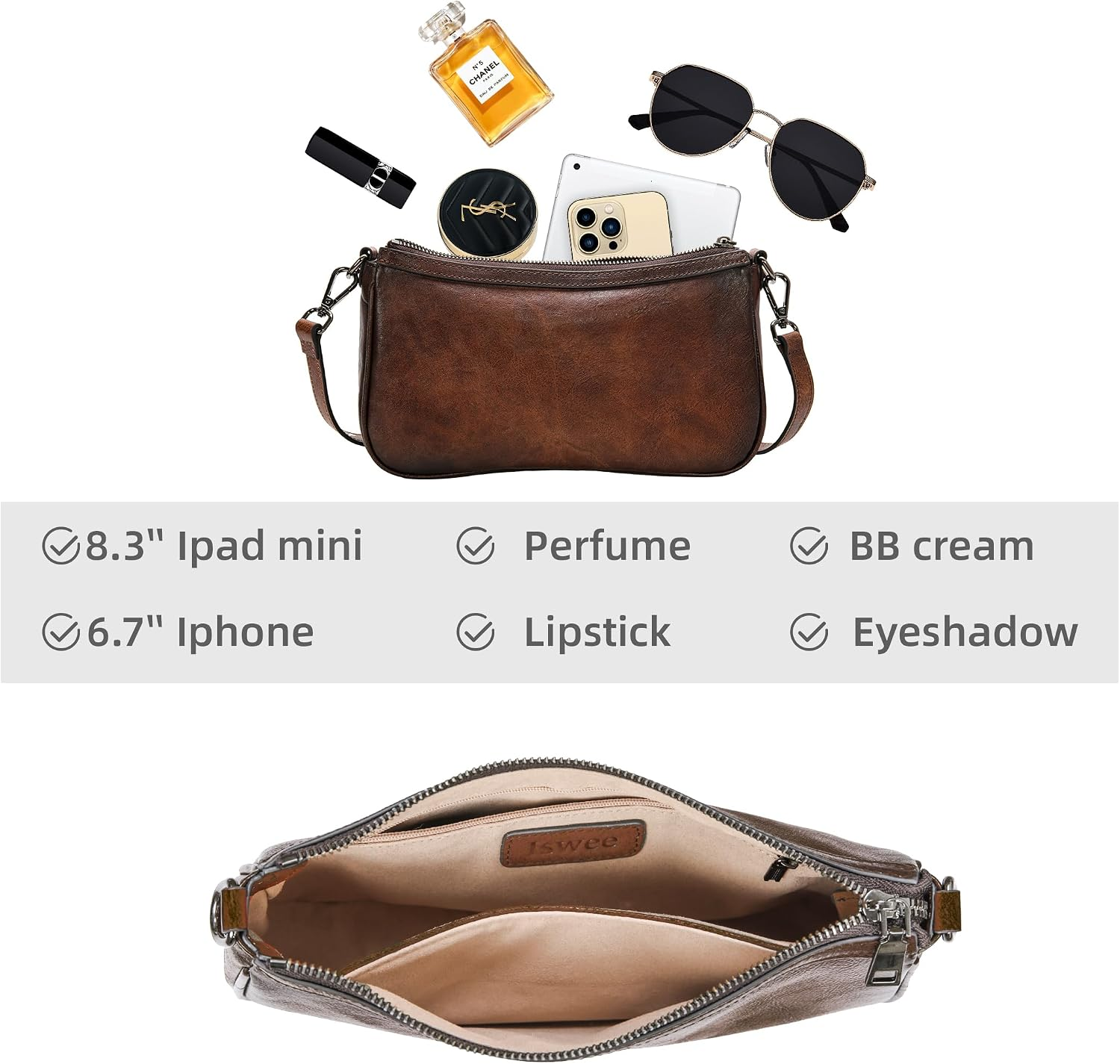 Shoulder Bag Lightweight Travel Crossbody Bags for Women with Purse Straps Cross Body Shoulder Strap - Image 8