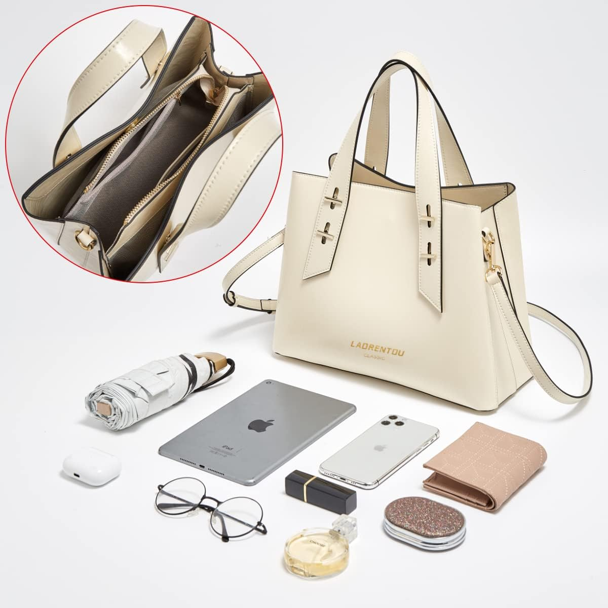 Women Crossbody Handbags Genuine Leather Satchel Handbags for Women Top-Handle Shoulder Tote Purses - Image 3