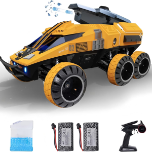 Remote Control Car, 6-Wheel Drive 2.4Ghz 1:12 RC Truck Toy off Road with Headlights, Turn Signal Lights and 2 Rechargeable Batteries Gifts for Kids Adults Age 8+ (Yellow)