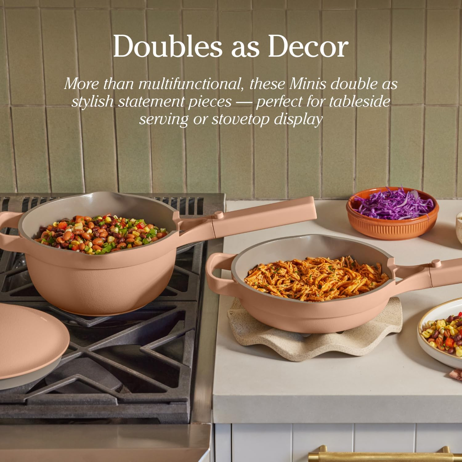 Our Place Mini Cookware Duo | 6-Piece Ceramic Cookware Set with Mini Always Pan & Mini Perfect Pot | Induction & Oven Safe up to 450°F | Nonstick, Pfas-Free Non-Toxic Cookware | Steam - Image 6