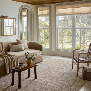 Loloi Magnolia Home by Joanna Gaines Pace Collection PAC-03 Taupe/Wheat 9'-6" X 9'-6" round Area Rug