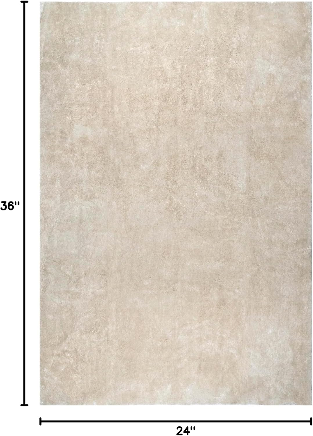 2' X 3' Cozy Plush Superiorwash Area Rug, Machine Washable, Non-Slip, Soft Fluffy Shag Carpet for Living Room Bedroom Kids Room Nursery Home Decor, Loni Cream - Image 2