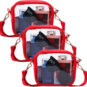 1/3/6 Pcs Clear Bag for Stadium Event, Clear Game Day Purse for Women Stadium Crossbody Handbag for Concert Sport Fan