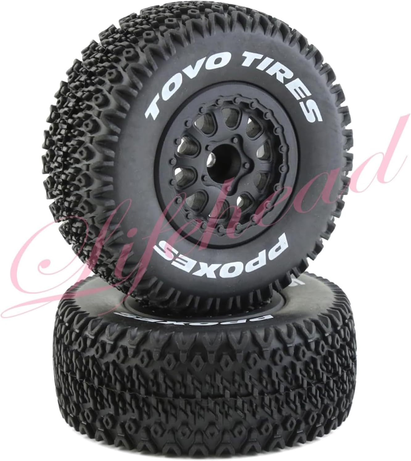 1/10 RC Short Course Truck Tires for All Terrain,Suitable for TRAXXAS Slash4X4 Huanqi 727 ARRMA SENTON 3S Losi Ford Raptor Baja Rey/ 113Mm OD High-Performance Short-Haul Truck Tires(Black) - Image 5