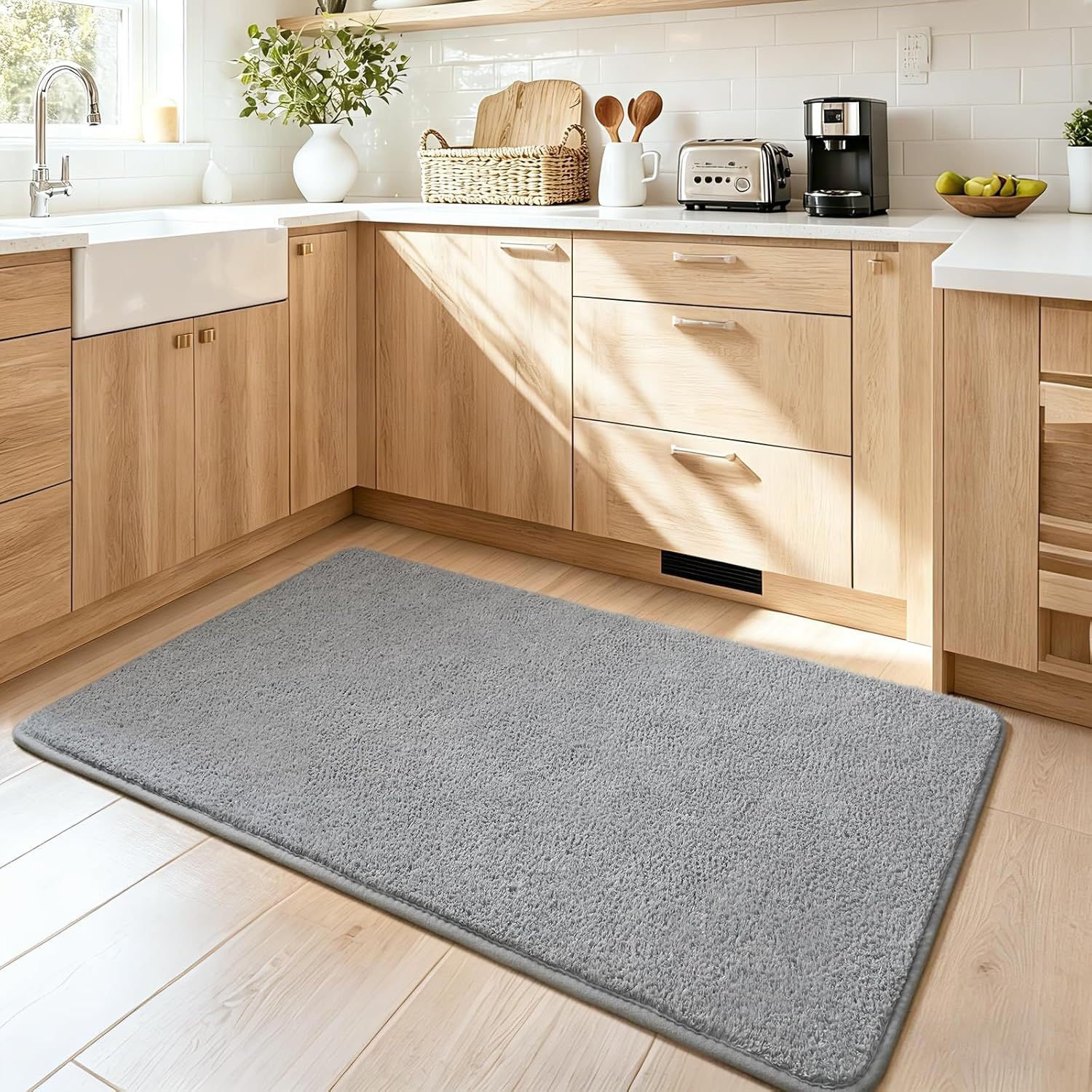2X3 Grey Area Rugs for Bedroom Living Room, Soft Modern Indoor Throw Rugs Low Pile Fluffy Small Rug Door Mat Washable Non Slip Entryway Rug Carpet for Nursery Home Kids Room Decor - Image 8