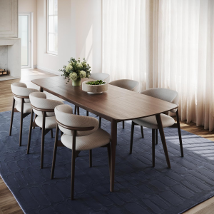 Belen Geometric 7' X 9' Machine Washable Area Rug for Living Room Bedroom Dining Room, Blue