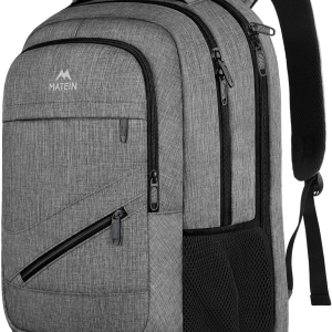 18 Inch Extra Large Laptop Backpack, 50 L Travel Backpack with anti Theft Pocket & TSA Laptop Compartment for Men Women, Multiple Pockets Business Computer Carry On, Grey