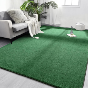 Area Rugs for Bedroom Living Room, 5X8 Green Super Soft Comfy Thickened Memory-Foam Indoor Carpets, Modern Aesthetic Minimalist Carpet for Boys Girls Adults Apartment Nursery Home Décor