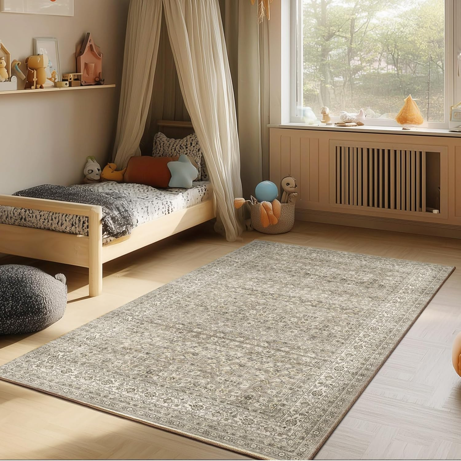 4X6 Washable Area Rugs for Entryway: Door Mat Indoor Entrance Throw Rug Non Slip Low Pile Kitchen Rug for Front Door Indoor Entrance Entry Kids Room - Image 4
