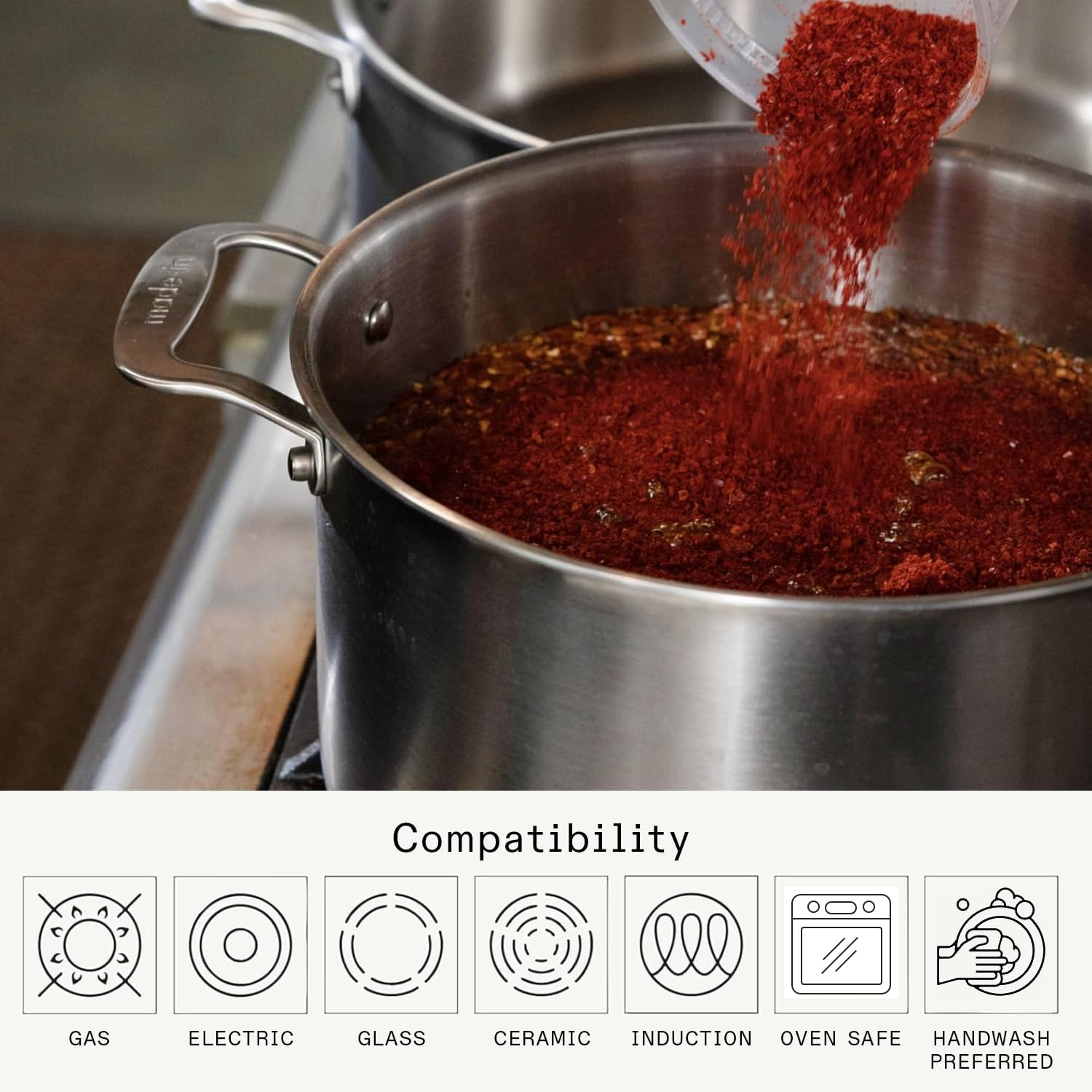 Made in Cookware - 8 Quart Stainless Steel Stock Pot with Lid and Pasta Insert - 5 Ply Stainless Clad - Professional Cookware - Crafted in Italy - Induction Compatible - Image 5