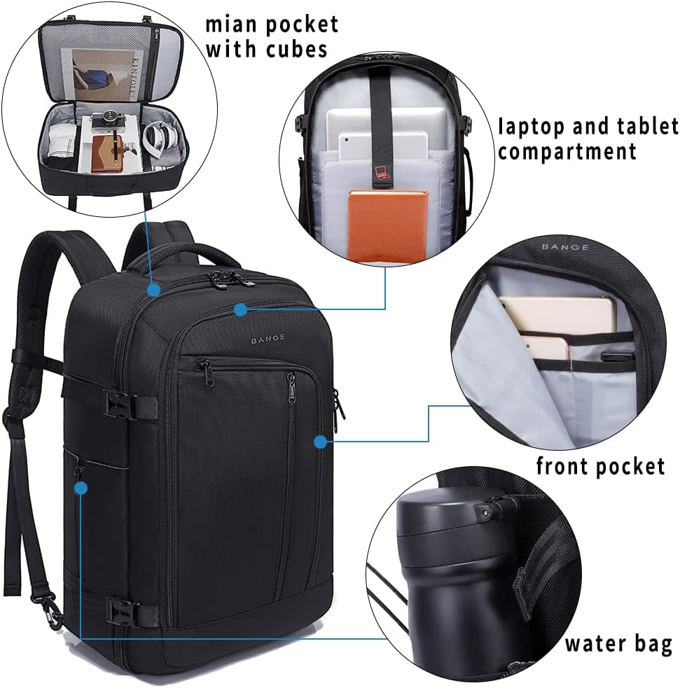 40L Men'S Travel Backpack,Carry on Airline Approved Backpacks, Business Laptop Daypack for 17.3Inch Notebook - Image 5