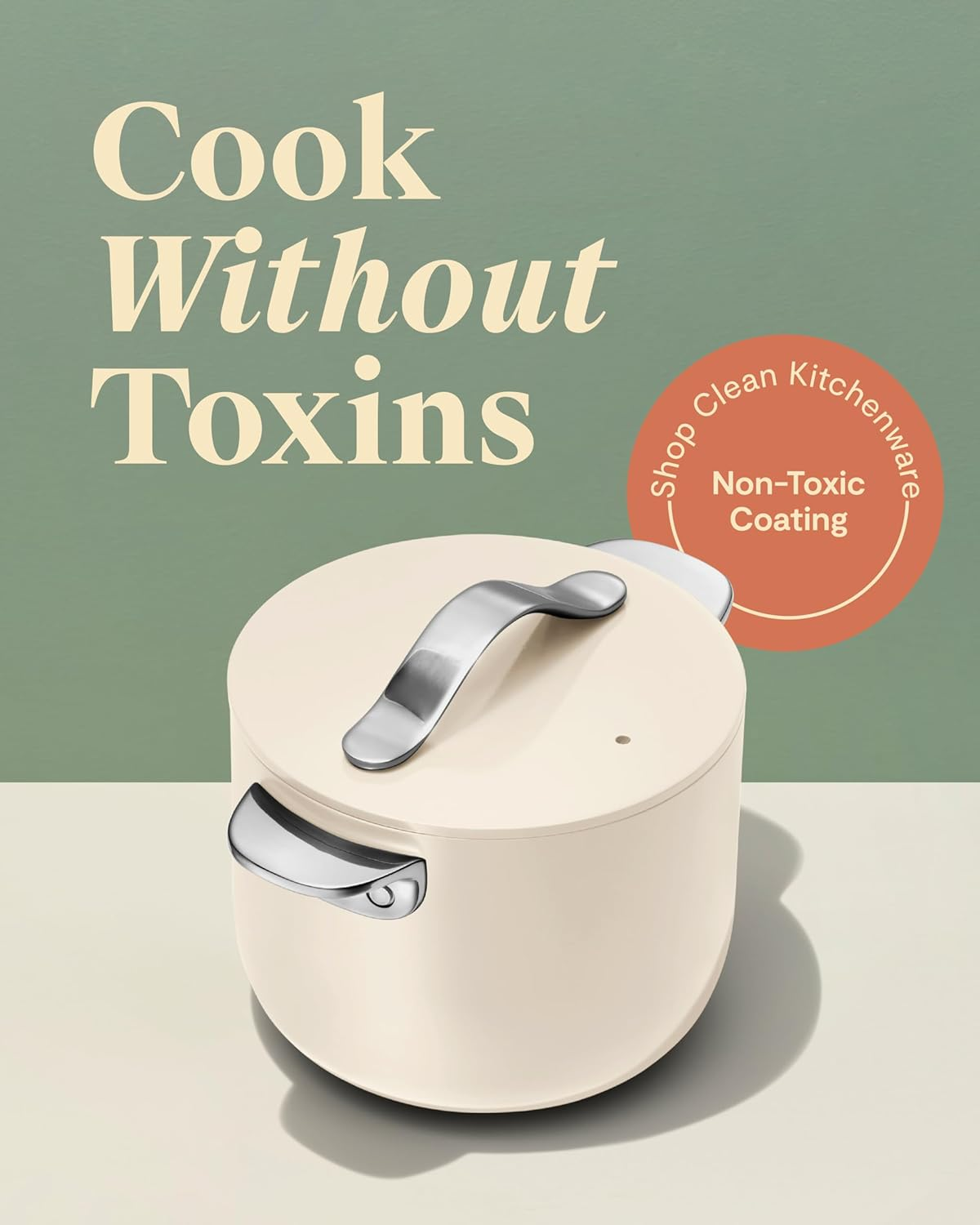 Caraway Petite Cooker - 2 Qt Ceramic Coated Pot - Free from Forever Chemicals - Perfect for Rice, Grains, or Sauces - Navy - Image 2