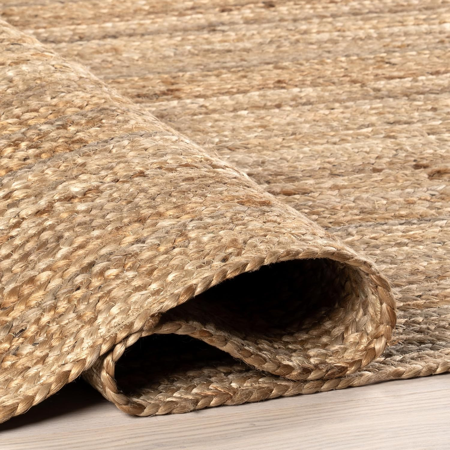 2X14 Rigo Jute Hand Woven Area Rug, Natural, Solid Farmhouse Design, Natural Fiber, for Bedroom, Living Room, Dining Room, Hallway, Office, Kitchen, Entryway - Image 7