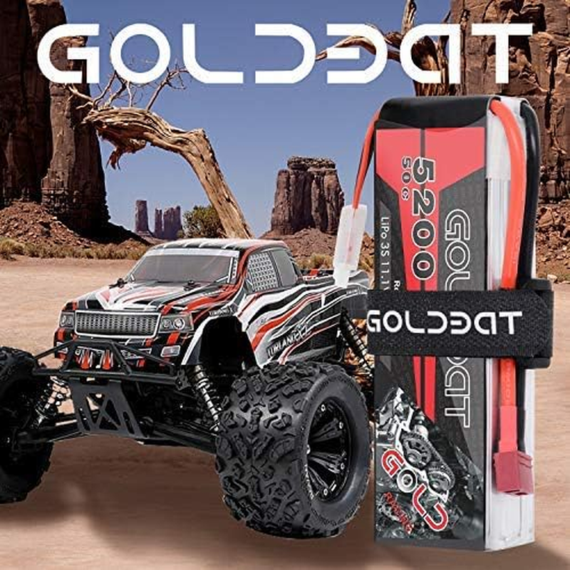 3S Lipo Battery 5200Mah 11.1V 50C Lipo RC Battery Soft Case Pack with T Plug for RC Evader BX Car RC Truck Truggy RC Hobby - 2 Pack - Image 3