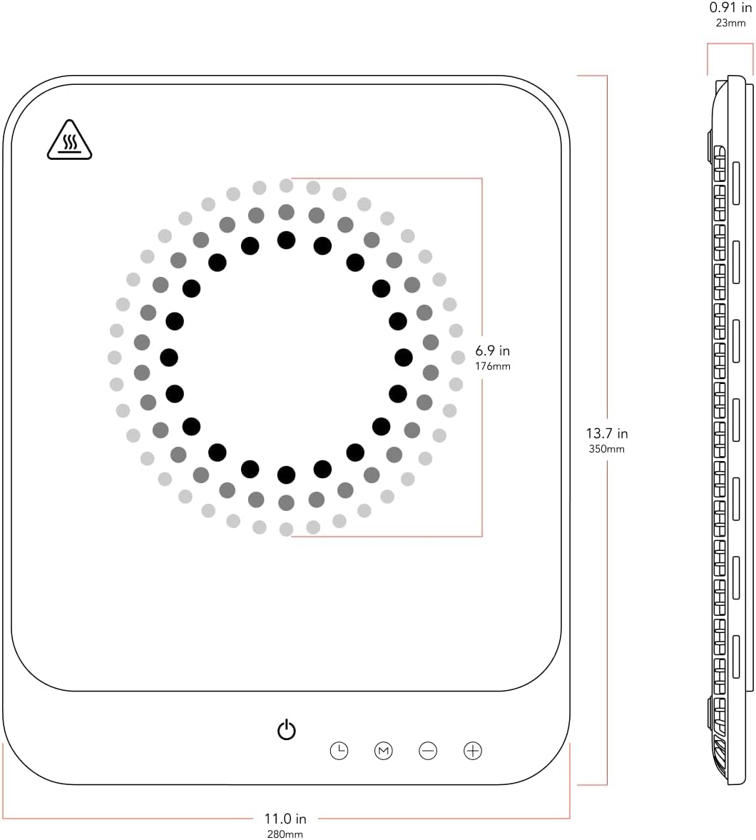 Ultra-Slim Induction Cooktop, Portable Countertop Hot Plate Burner | Compact 120V Induction Burner with Copper Coil, 10 Power Levels, 140-464°F Temp Control, Cookware Detection and Shutoff - Image 5