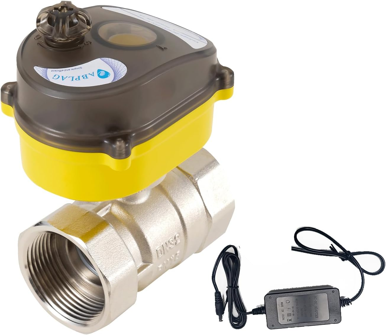 Smart Electric Ball Valve 3/4 Inch Tuya APP Smart Wifi Water Shut-Off Valve, 24V Electric Actuator AC110V-230V Power Adapter and Automatic Return Water Setting. Smart Timing Water Valve DN20MM - Image 2