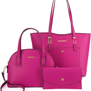 3PCS Purses for Women Tote Bag and Wallet Set Shoulder Satchel Handbags