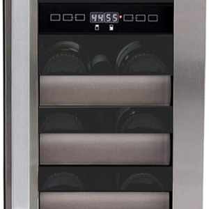 BWR-171DS 17 Bottle Stainless Steel Dual Zone Built Wine Refrigerators-Elite Series with Seamless Doors