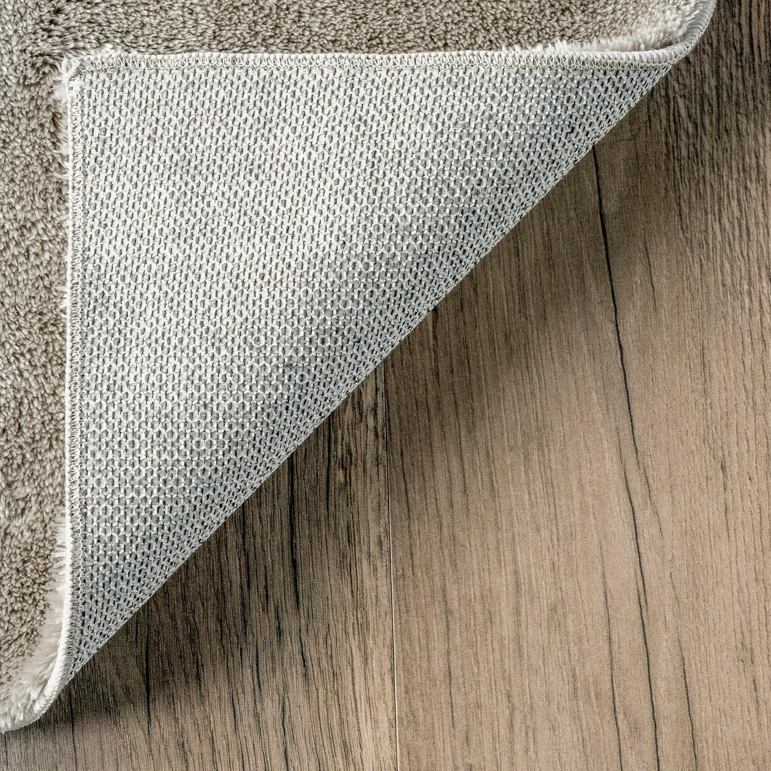 6' round Cozy Plush Superiorwash Area Rug, Machine Washable, Non-Slip, Soft Fluffy Shag Carpet for Living Room Bedroom Kids Room Nursery Home Decor, Loni Beige - Image 5