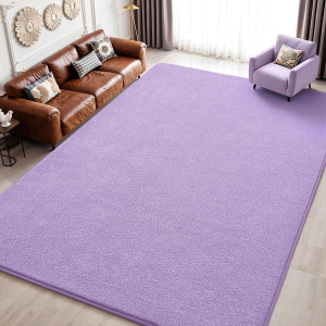 4X6 Purple Area Rugs for Bedroom, Soft Modern Living Room Rug Indoor Non Slip Low Pile Washable Rug Memory Foam Carpets Throw Rugs for Kids Nursery Classroom Dorm Room Decor