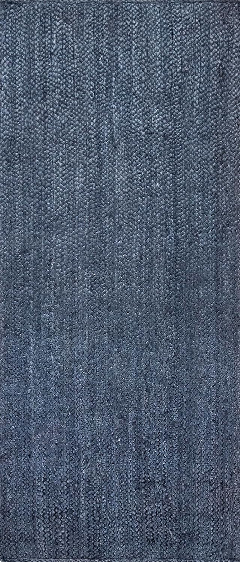 2X6 Rigo Jute Hand Woven Area Rug, Navy, Solid Farmhouse Design, Natural Fiber, for Bedroom, Living Room, Dining Room, Hallway, Office, Kitchen, Entryway - Image 3