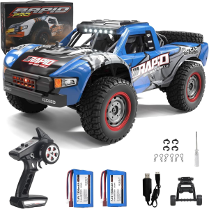 RC Cars 1:14 RC Truck 30 MPH 4WD Remote Control Car All Terrain Trophy Car for Adults Boys Teens Fast Off-Road RC Buggy Big Short Course Monster Truck with 2 Batteries 50 Mins Play (RTR)