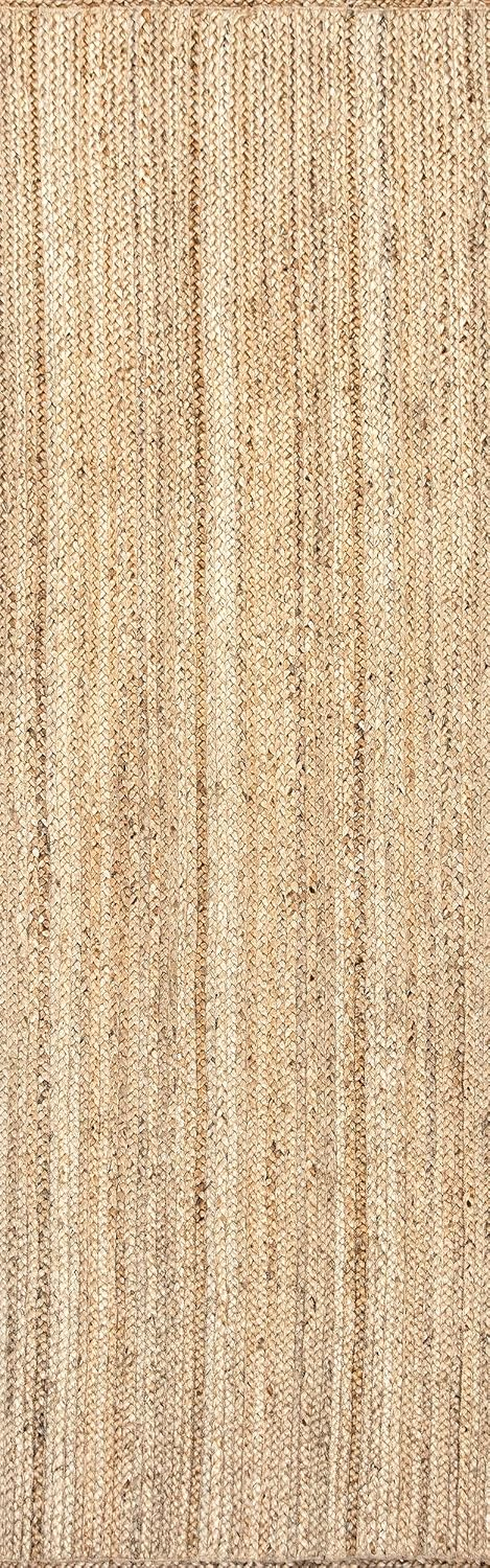 2X10 Rigo Jute Hand Woven Area Rug, Natural, Solid Farmhouse Design, Natural Fiber, for Bedroom, Living Room, Dining Room, Hallway, Office, Kitchen, Entryway - Image 3
