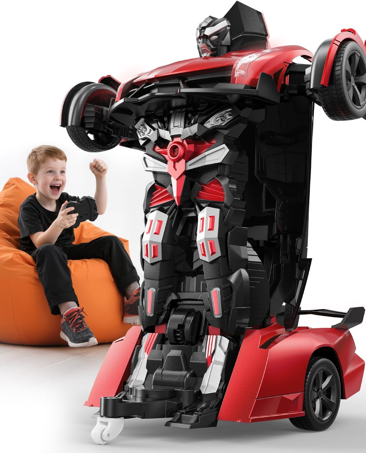 Veeinix RC Car Dual Power Combo: V997 1:10 Large Off-Road RC Truck (120Mins Play Time + STEM Toy) + V992 2-In-1 Transform Robot RC Car for Kids (One-Click Transformation+(Sound-Light) Perfect - Image 2