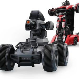 Veeinix RC Car Dual Power Combo: V997 1:10 Large Off-Road RC Truck (120Mins Play Time + STEM Toy) + V992 2-In-1 Transform Robot RC Car for Kids (One-Click Transformation+(Sound-Light) Perfect