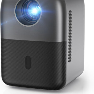 [Electric Focus]  Mini Projector Bluetooth, Fully Sealed Portable Projector, 75% Zoom & Low Noise, Movie Projector for Phone/Laptop/Stick/Hdmi/Usb-Gray