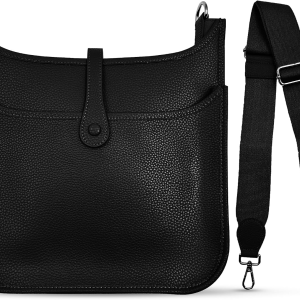 Vegan Leather Shoulder Bag for Women - Stylish Lightweight Crossbody Bag with Microfiber Lining