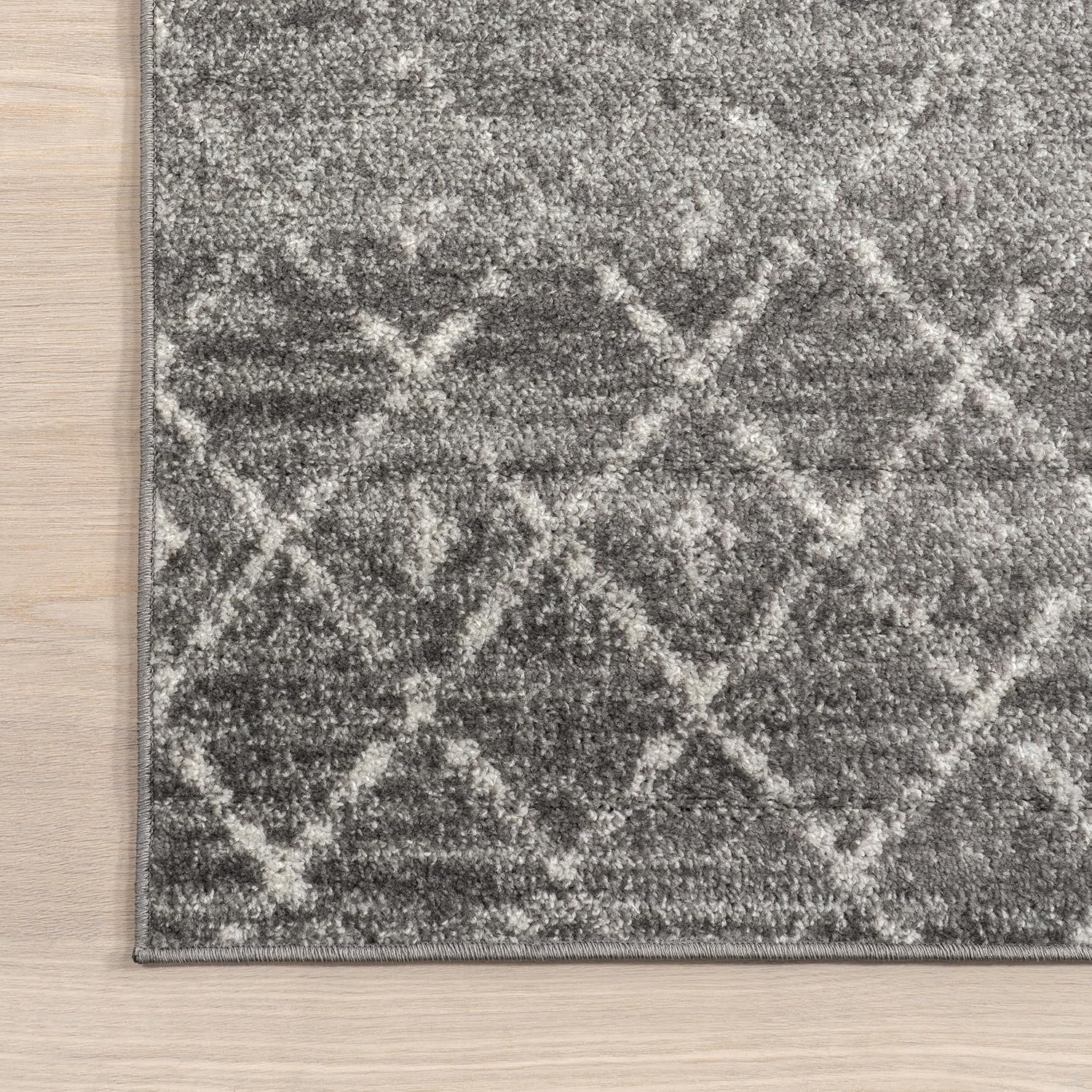 2X12 Moroccan Blythe Area Rug, Dark Grey, Faded Bohemian Design, Stain Resistant, for Bedroom, Dining Room, Living Room, Hallway, Office, Kitchen, Entryway - Image 4