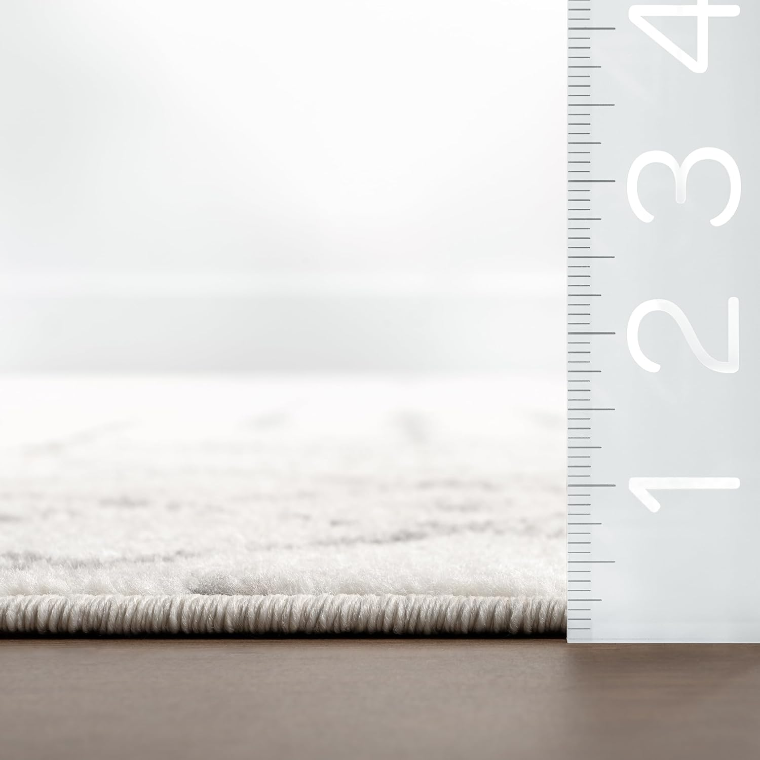 2X16 Moroccan Blythe Area Rug, Grey, Faded Bohemian Design, Stain Resistant, for Bedroom, Dining Room, Living Room, Hallway, Office, Kitchen, Entryway - Image 2