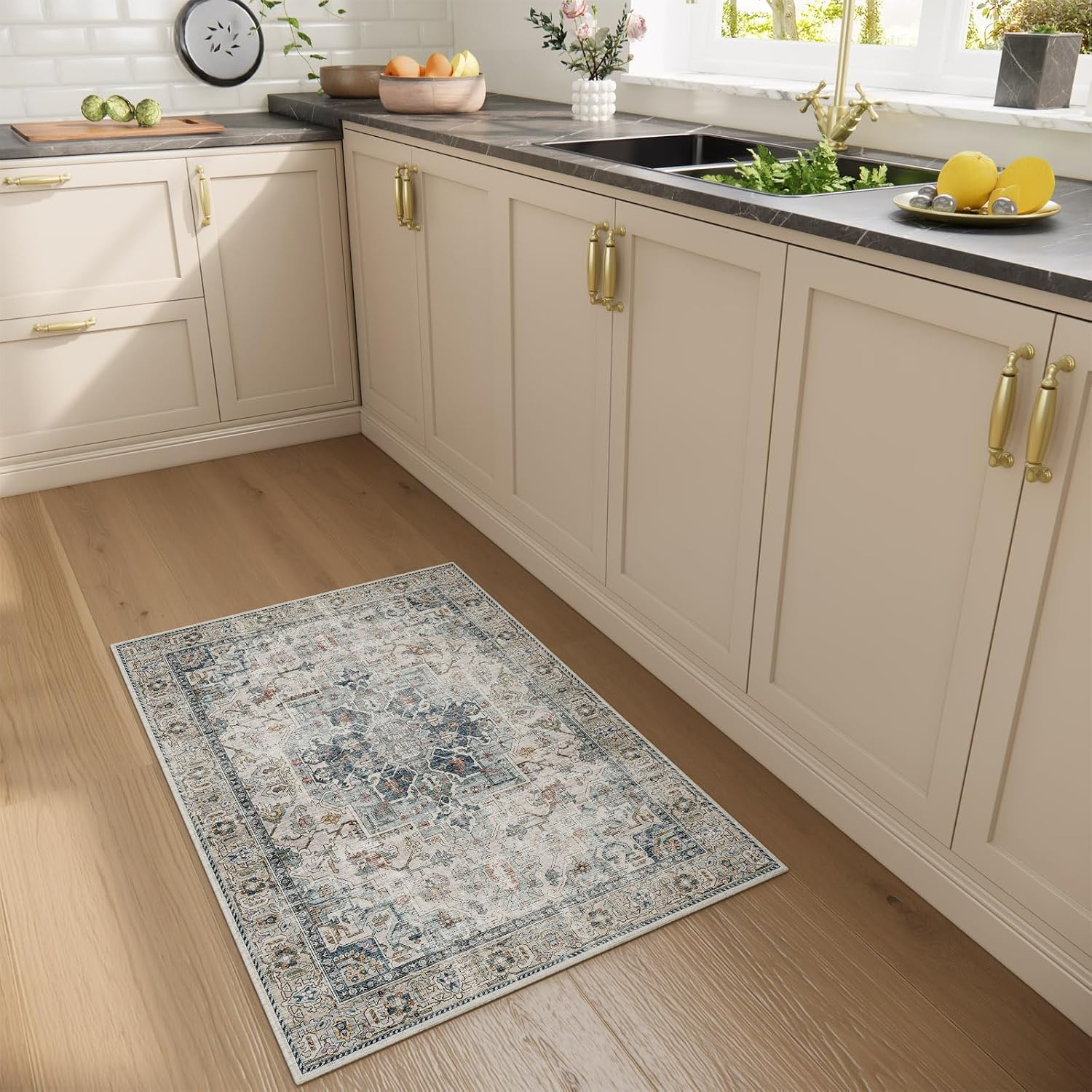 Machine Washable Throw Rugs for Entryway: Door Mat Indoor Entrance 2X3 Small Rug Stain Resistant Non-Slip Low Pile Soft Carpet for Kitchen Front Door Indoor Entry Bathroom Bedroom - Image 5