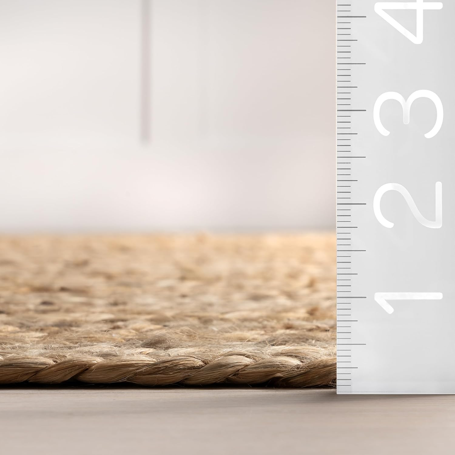 2X8 Rigo Jute Hand Woven Area Rug, Natural, Solid Farmhouse Design, Natural Fiber, for Bedroom, Living Room, Dining Room, Hallway, Office, Kitchen, Entryway - Image 2