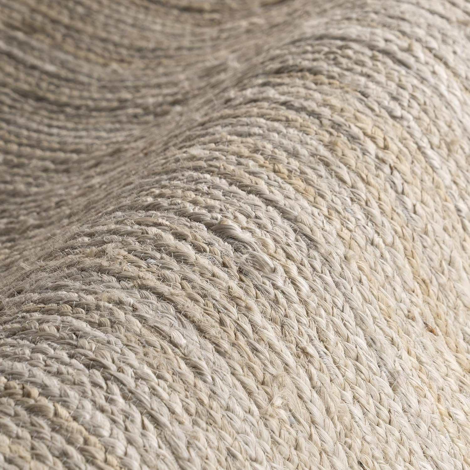 Oval 5X8 Rigo Jute Hand Woven Area Rug, off White, Solid Farmhouse Design, Natural Fiber, for Bedroom, Living Room, Dining Room, Hallway, Office, Kitchen, Entryway - Image 8