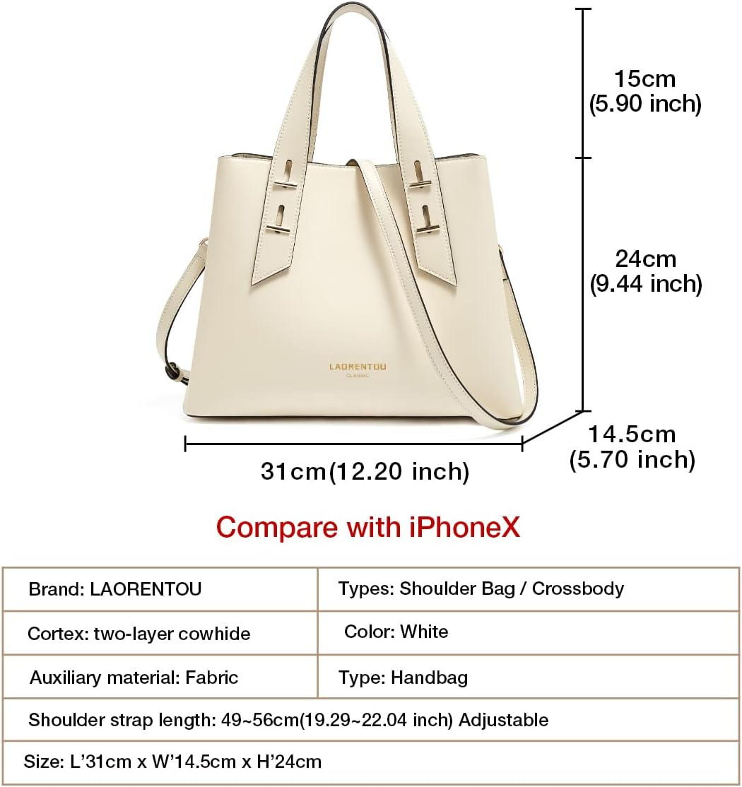 Women Crossbody Handbags Genuine Leather Satchel Handbags for Women Top-Handle Shoulder Tote Purses - Image 2