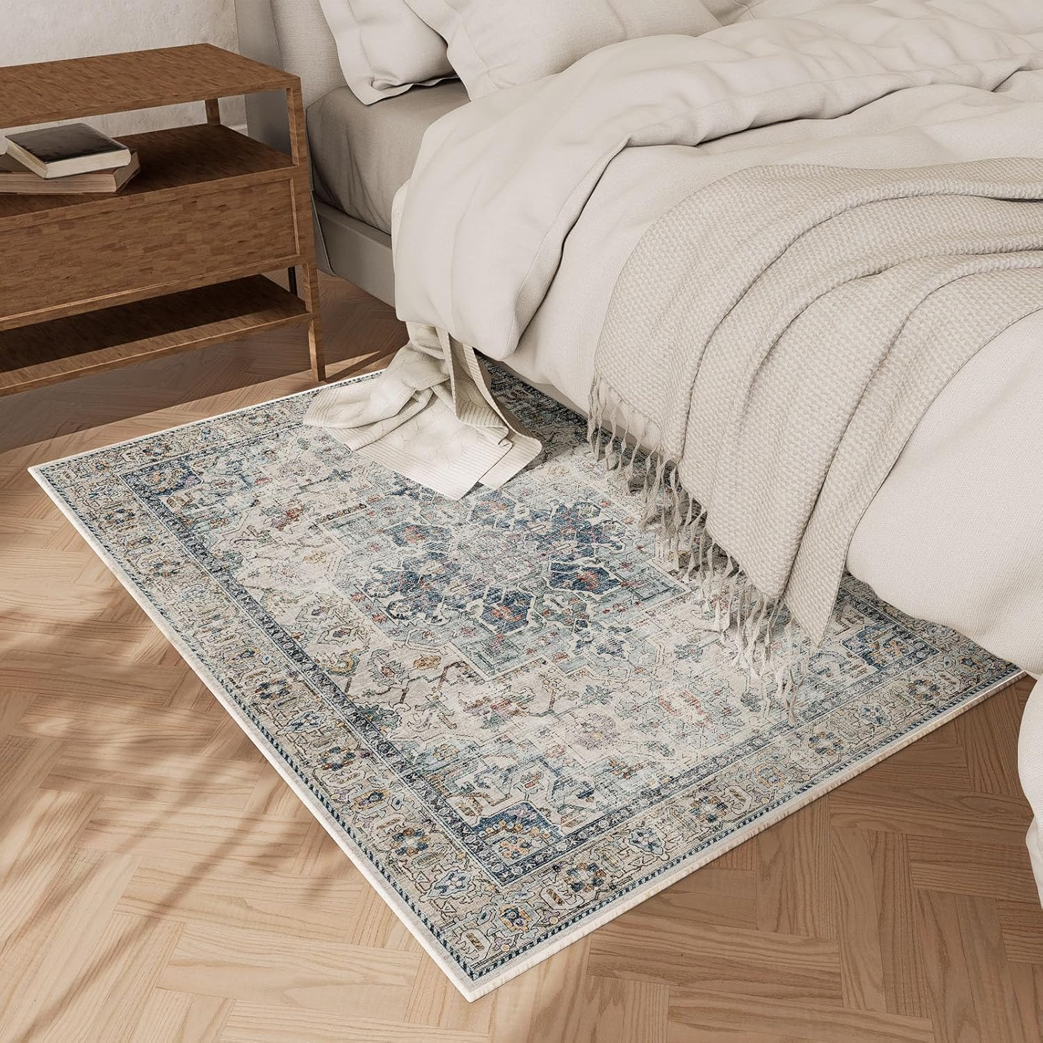 Machine Washable Throw Rugs for Entryway: Door Mat Indoor Entrance 2X3 Small Rug Stain Resistant Non-Slip Low Pile Soft Carpet for Kitchen Front Door Indoor Entry Bathroom Bedroom - Image 3