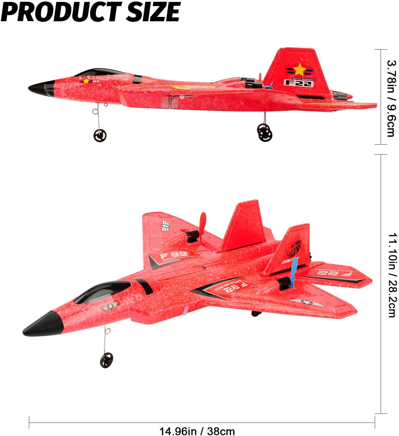 RC Plane, F22 RC Airplane Fighter Ready to Fly, 2.4Ghz 2 Channel Remote Control Plane, RC Airplanes Toy for Boys Girls Kids Beginners - Image 2