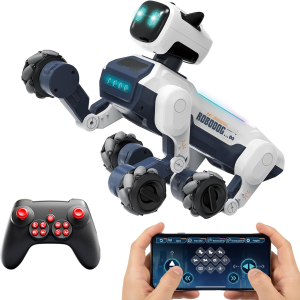 Smart Robot Dog for Kids 6+ – App & Voice Control Programmable STEM Robot Pet with Touch Interaction, Remote Control Puppy Toy for Indoor Play & Birthday Gifts
