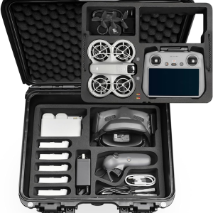 Waterproof Hard Carrying Case for DJI Neo 1 Drone, DJI RC 2/N3/N2,Goggles 3/2/Integra(Not for N3), RC Motion 3/2, FPV Controller 3, Accessories(Case Only)