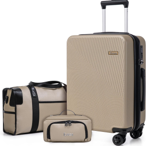 Expandable Carry on Luggage Sets,Suitcases with Detachable Wheels Hardshell 22X14X9 Airline Approved,Lightweight Luggage Set with TSA Lock,Carry on Suitcase