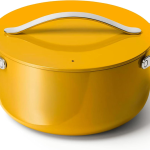 Caraway Nonstick Ceramic Dutch Oven Pot with Lid (6.5 Qt, 10.5") - Non Toxic, PTFE & PFOA Free - Oven Safe & Compatible with All Stovetops (Gas, Electric & Induction) - Marigold
