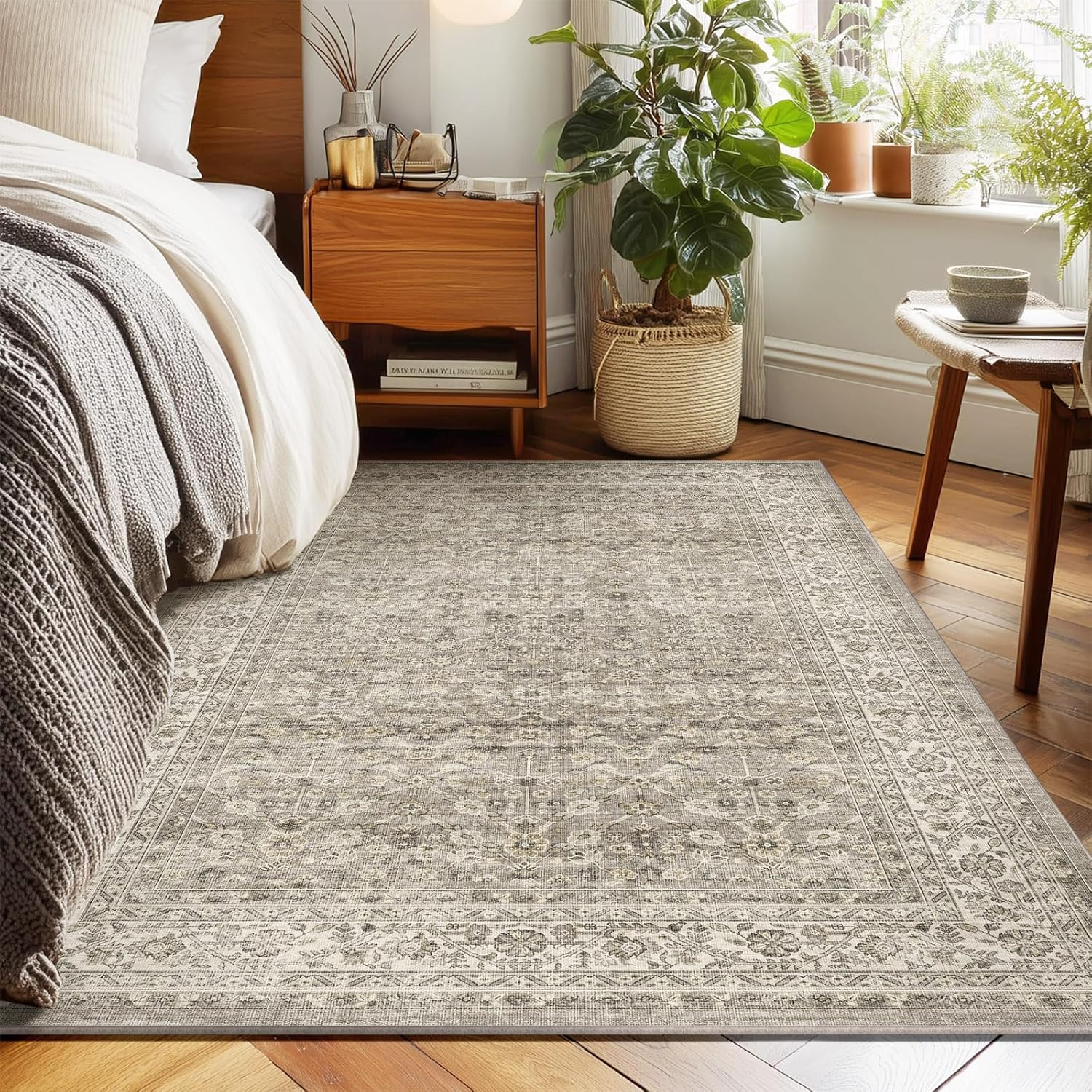 4X6 Washable Area Rugs for Entryway: Door Mat Indoor Entrance Throw Rug Non Slip Low Pile Kitchen Rug for Front Door Indoor Entrance Entry Kids Room - Image 5