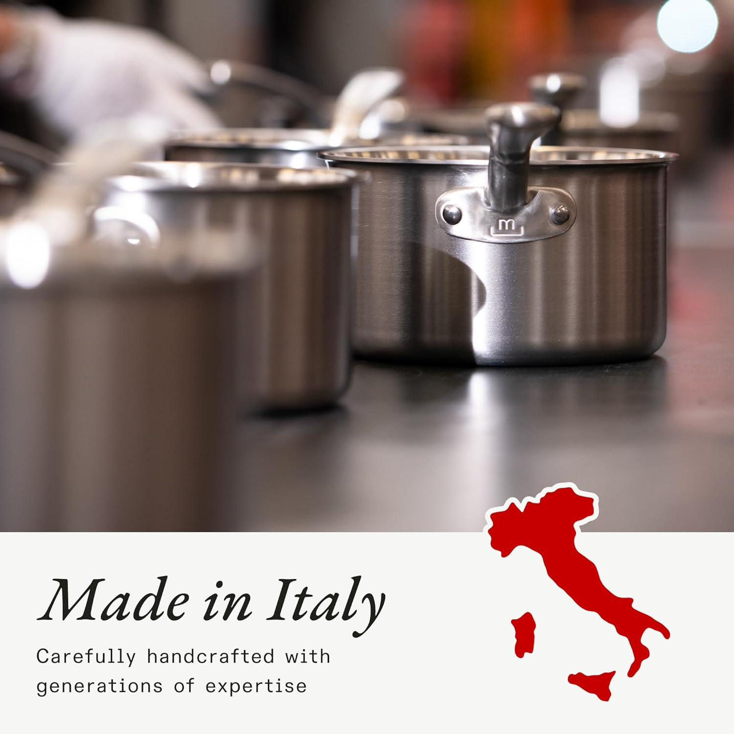 Made in Cookware - 8 Quart Stainless Steel Stock Pot with Lid and Pasta Insert - 5 Ply Stainless Clad - Professional Cookware - Crafted in Italy - Induction Compatible - Image 7