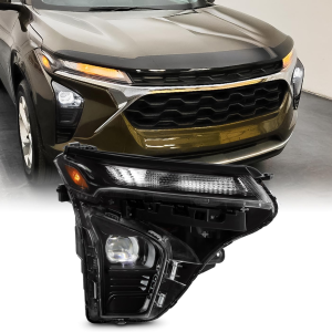 - Fits 2024-2026 Chevy Trax LS/RS [LED High-Low Beam] Projector Black Headlight Passenger Right W/O LED DRL