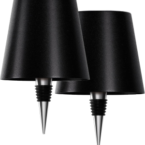 2026 New Wireless Bottle Lamp,Led Bottle Lights for Liquor & Wine Bottles,Bottle Light with Dimmable(Black,2Pcs)