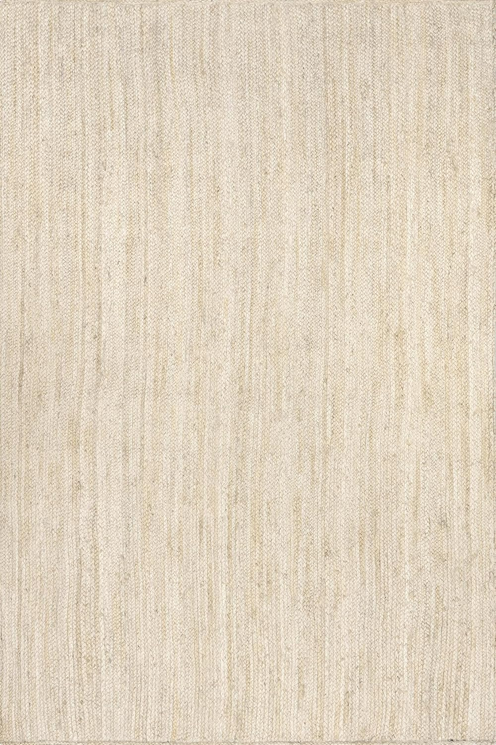 2X4 Rigo Jute Hand Woven Area Rug, off White, Solid Farmhouse Design, Natural Fiber, for Bedroom, Living Room, Dining Room, Hallway, Office, Kitchen, Entryway - Image 3